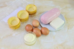 Тарталетки с ветчиной