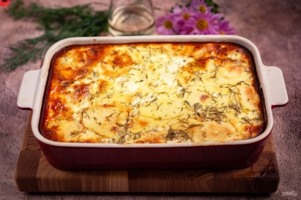 Фарш с картошкой в духовке Фарш с картошкой в духовке