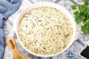 Заливной пирог с капустой на кефире