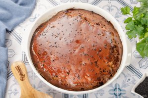 Заливной пирог с капустой на кефире