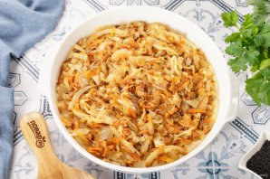 Заливной пирог с капустой на кефире