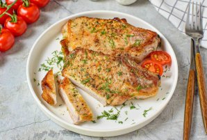 Антрекот на сковороде