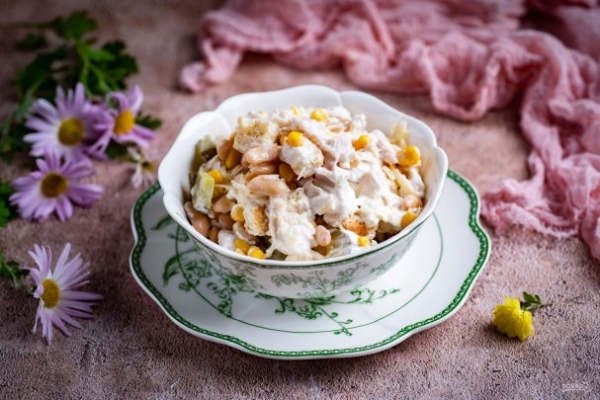 Белковый салат