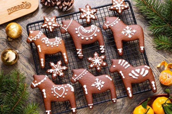 Имбирные пряники на Новый год Лошади Имбирные пряники на Новый год Лошади