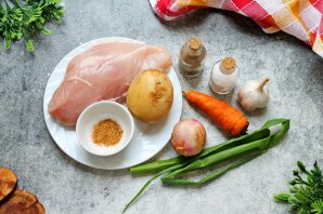 Курица с картошкой в микроволновке