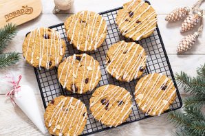 Новогоднее печенье с клюквой