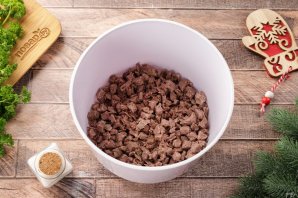 Новогодний салат "Варежка" на год Лошади Новогодний салат "Варежка" на год Лошади