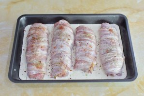 Рулетики из индейки в духовке с начинкой