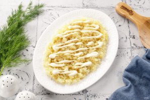 Салат Мимоза с сайрой Салат Мимоза с сайрой