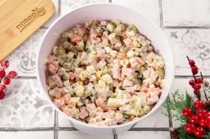 Салат "Оливье" на год Лошади