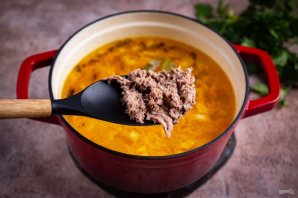 Суп с рыбными консервами