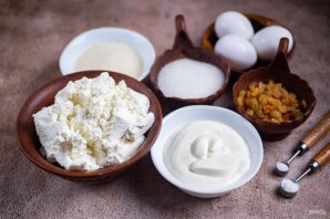 Творожная запеканка на сковороде