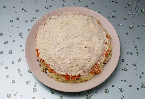 Селедка под шубой с яблоком