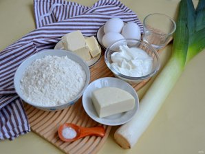 Пирог с сыром и луком-порей Пирог с сыром и луком-порей