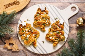 Праздничные елочки из теста Праздничные елочки из теста