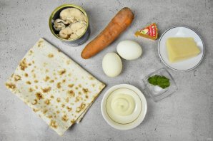 Рулет из лаваша с горбушей