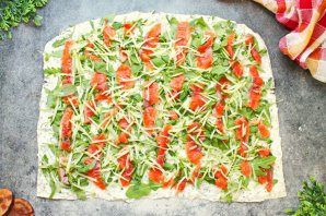 Рулет из лаваша с рыбой