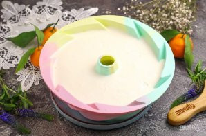 Торт с мандаринами без выпечки