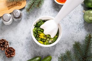 Закуска на Новый год в виде ёлки