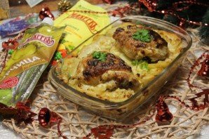 Запеченные куриные ножки с картофелем