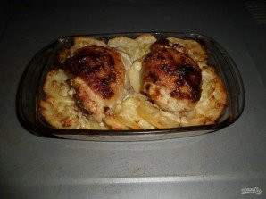 Запеченные куриные ножки с картофелем