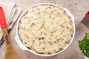 Запеканка из кабачков с картошкой и фаршем в духовке Запеканка из кабачков с картошкой и фаршем в духовке