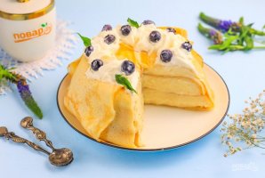 Блинный торт с заварным кремом