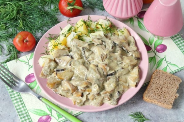 Подлива из белых грибов