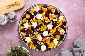 Салат из вареной свеклы с цитрусовой заправкой