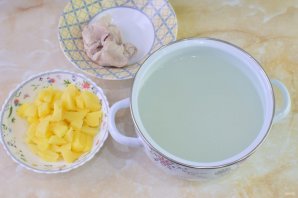 Сырный суп с копченостями