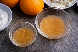 Творожный чизкейк с апельсиновым желе без выпечки