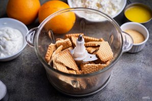 Творожный чизкейк с апельсиновым желе без выпечки