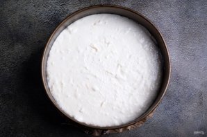 Творожный чизкейк с апельсиновым желе без выпечки