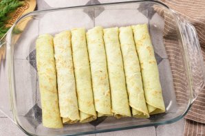 Блинчики из кабачков с курицей