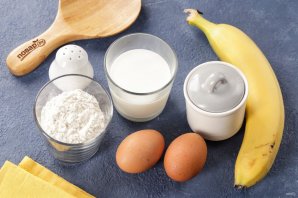 Блинчики с бананом