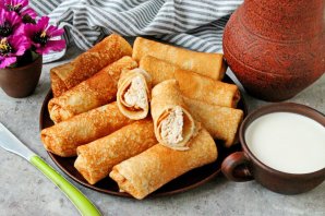 Блинчики с куриной грудкой