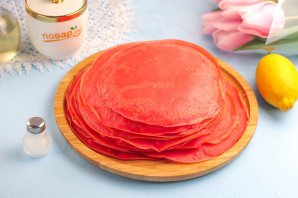 Блинный торт "Роза" Блинный торт "Роза"