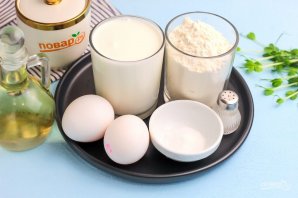 Блины на кефире заварные