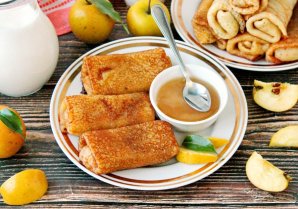 Блины с яблоками