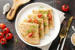 Блины с ветчиной