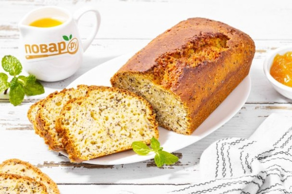 Постный кекс с чиа