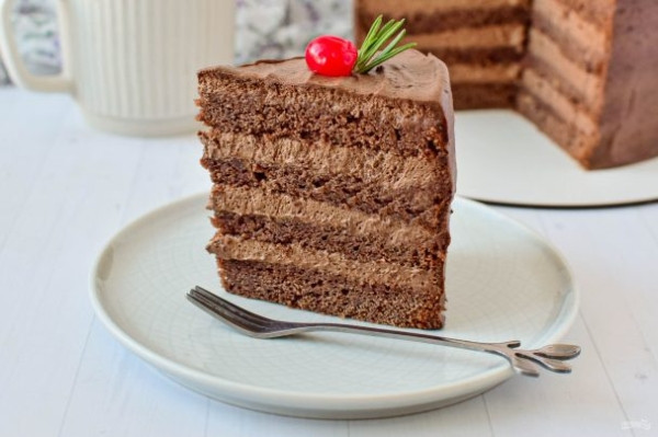 Шоколадный слоеный торт Шоколадный слоеный торт