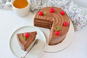 Шоколадный слоеный торт Шоколадный слоеный торт