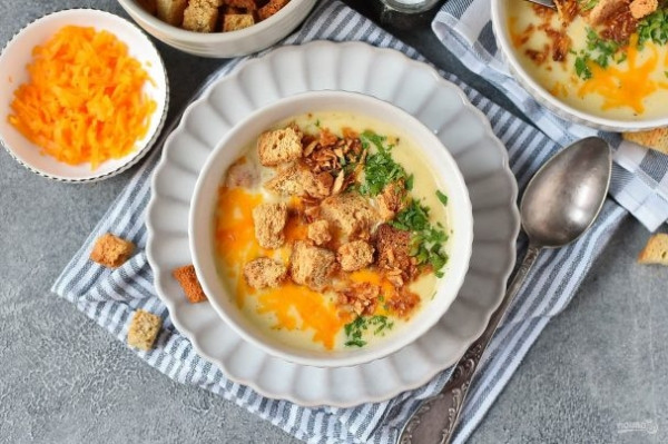 Суп с сыром Чеддер Суп с сыром Чеддер