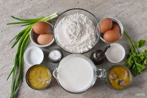 Заливной пирог с консервированной рыбой