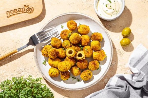 Жареные оливки