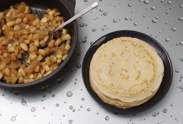 Блинчики с яблоками Блинчики с яблоками
