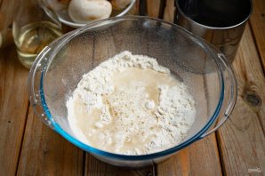 Постные вареники с грибами Постные вареники с грибами