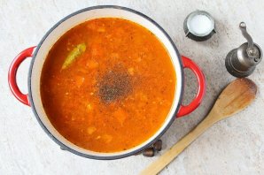 Постный овощной суп