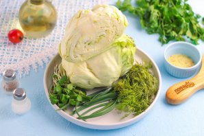 Постный салат из капусты